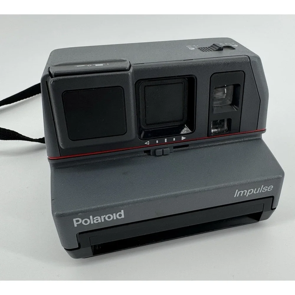 Vintage Polaroid Impulse 600 Instant Film Camera Grey Original Tested & Working